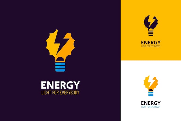 Flat design energy logo template