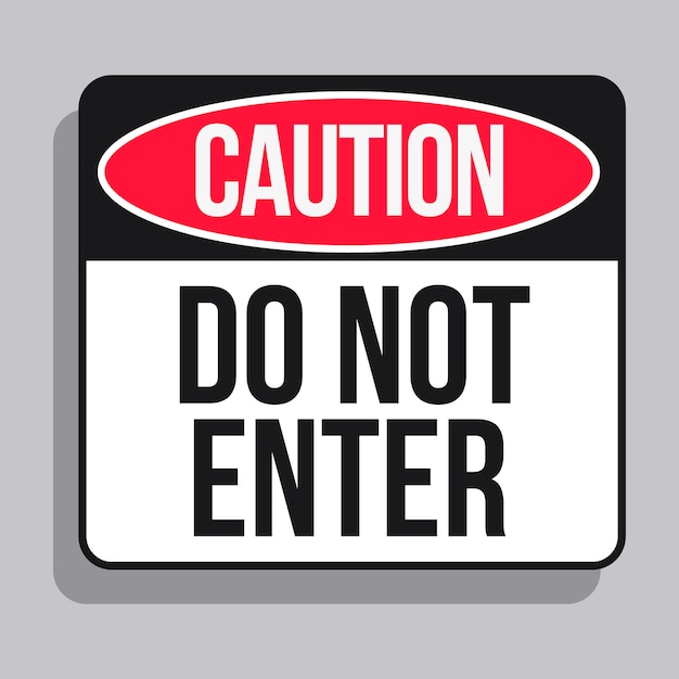 Free vector flat design do not enter sign design