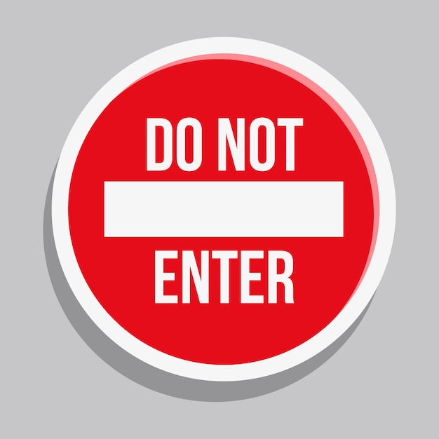 Free Vector flat design do not enter sign design