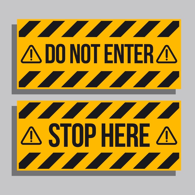 Flat design do not enter sign design