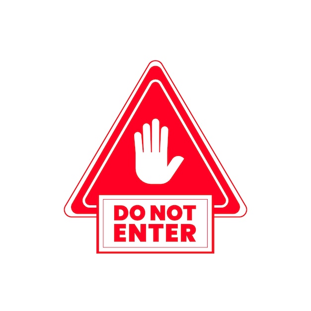 Flat design do not enter sign design