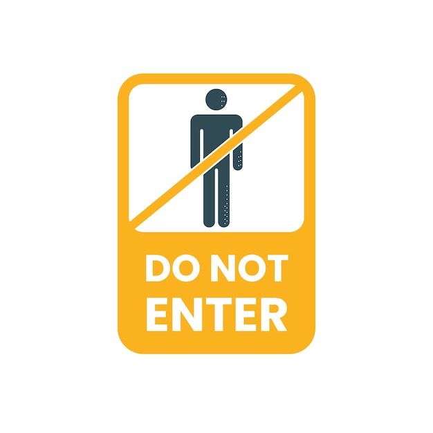 Free vector flat design do not enter sign