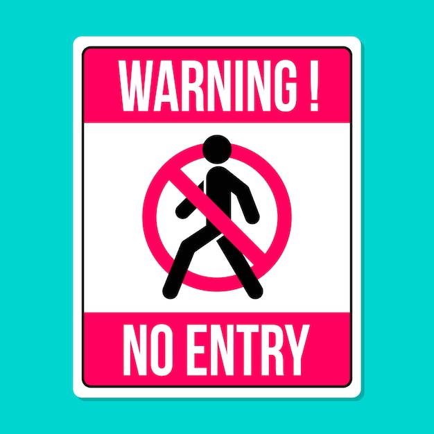 Free Vector flat design do not enter sign