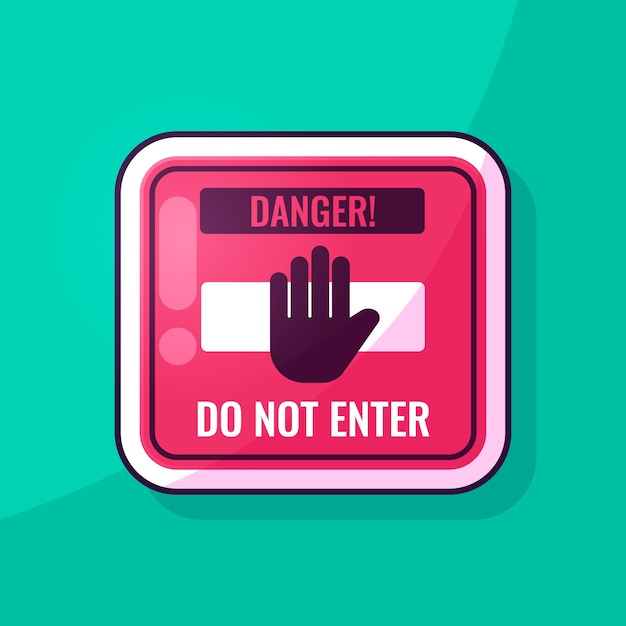 Free vector flat design do not enter sign