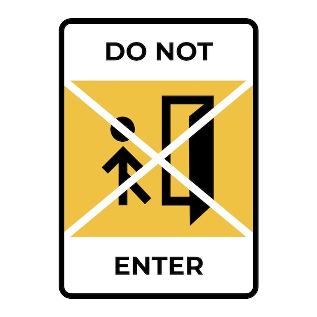 Free Vector flat design do not enter sign