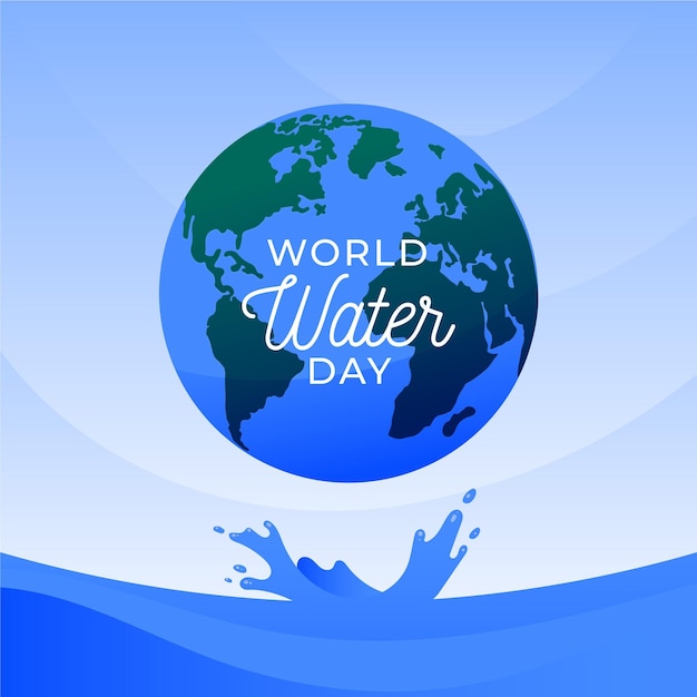 Free Vector flat design environmental world water day