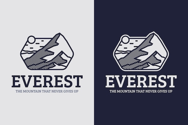 Free vector flat design everest logo template