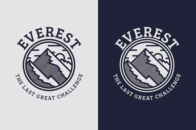 Free Vector flat design everest logo template