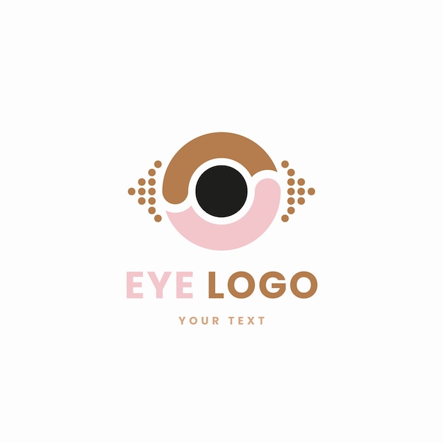 Free Vector flat design eye logo template