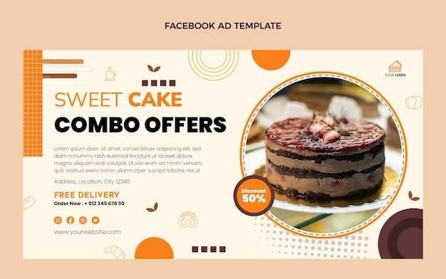 Flat design facebook ad