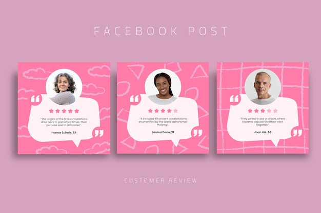 Flat design facebook post template