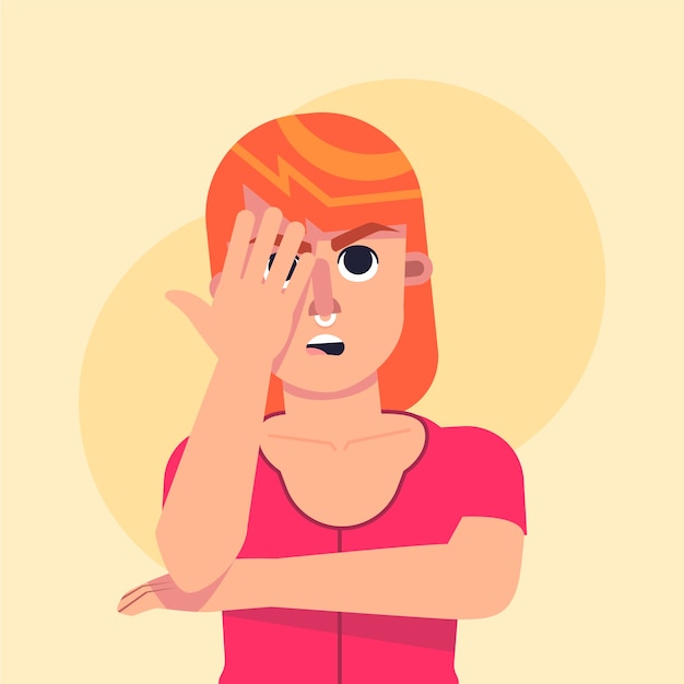 Free Vector flat design facepalm illustration