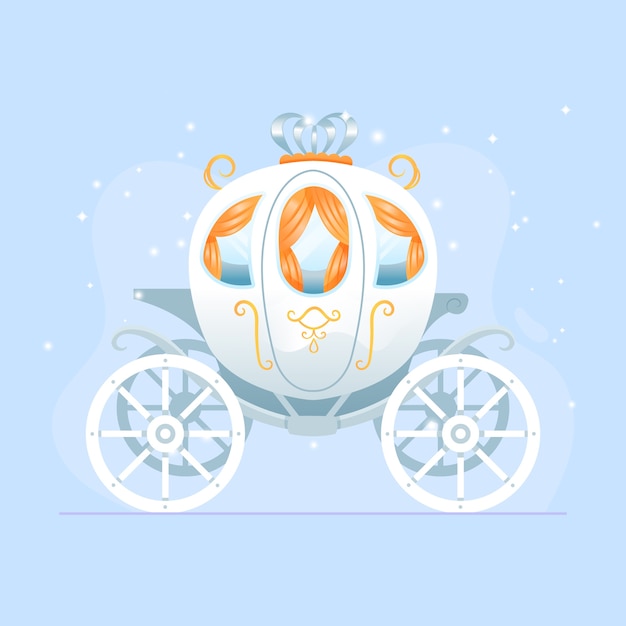 Free Vector flat design fairytale carriage