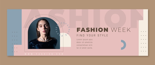 Free Vector flat design fashion collection twitter header