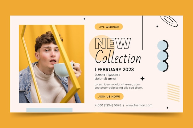 Free Vector flat design fashion collection webinar