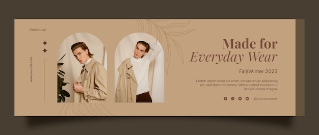 Flat design fashion trends   twitter header