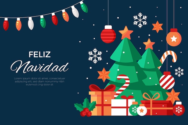 Flat design feliz navidad