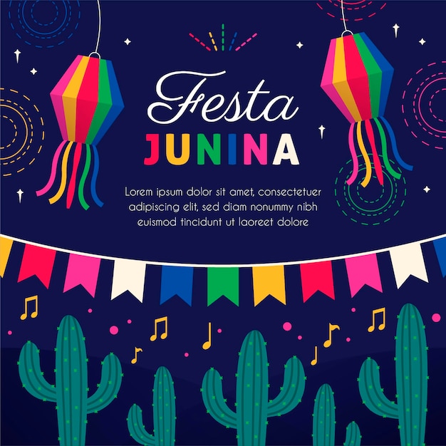 Free Vector flat design festa junina background