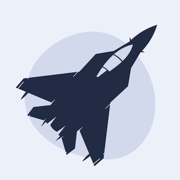 Free vector flat design fighter jet silhouette