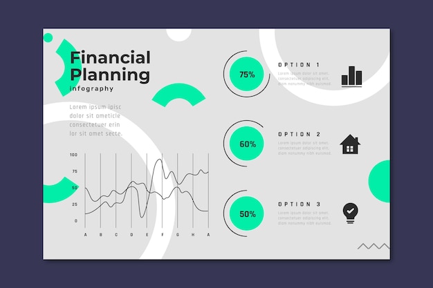 Free vector flat design finances concept infographic template