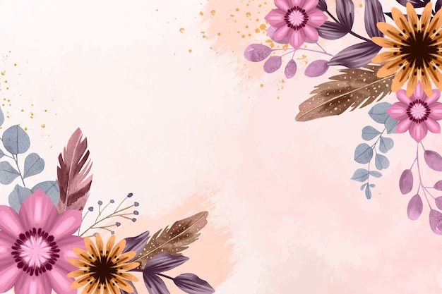 Flat design floral background