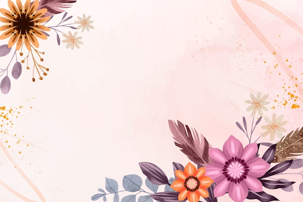 Flat design floral background