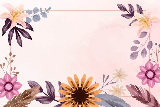 Flat design floral background