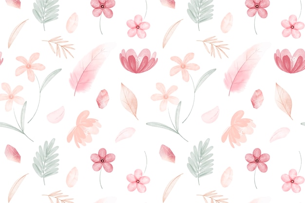 Flat design floral background