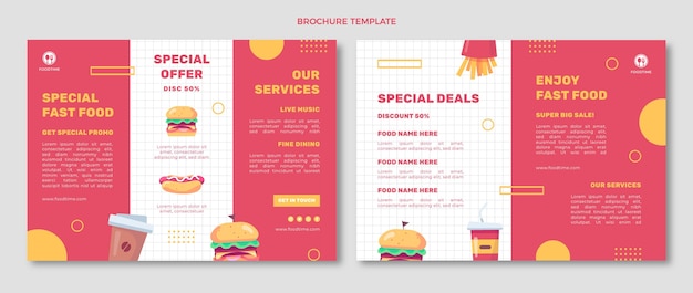 Flat design  food brochure