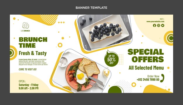 Flat design food sale background