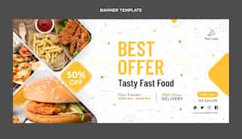 Free vector flat design of food sale banner