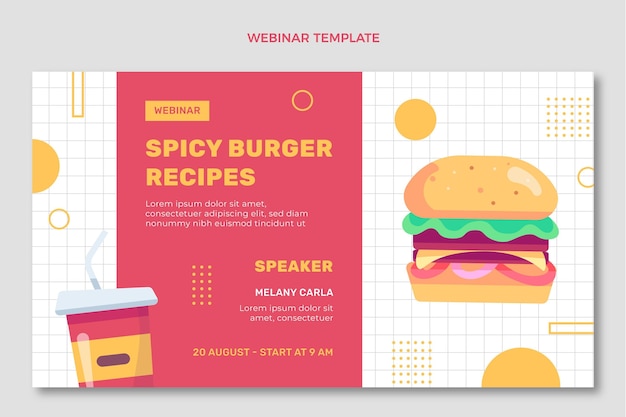 Flat design food webinar