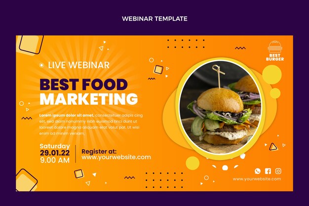 Flat design food webinar