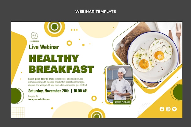 Flat design food webinar