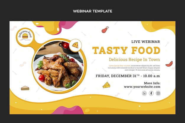 Flat design food webinar