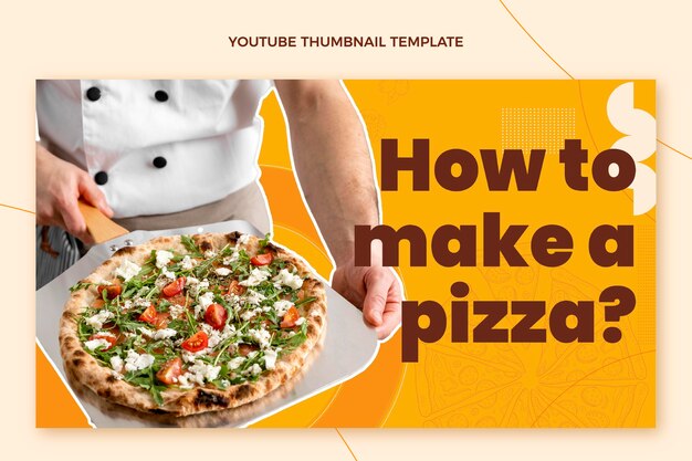 Flat design food youtube thumbnail