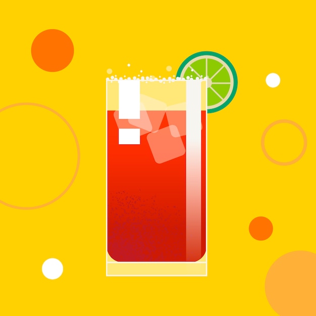 Free Vector flat design fresh michelada illustration