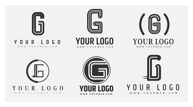 Free Vector flat design g letter logos