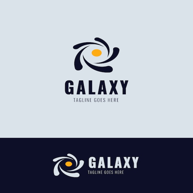 Free vector flat design galaxy logo template