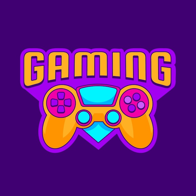 Free Vector flat design gaming logo