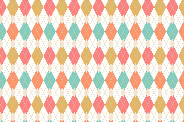 Flat design geometric argyle pattern