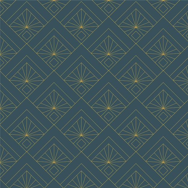 Free Vector flat design geometric art deco pattern