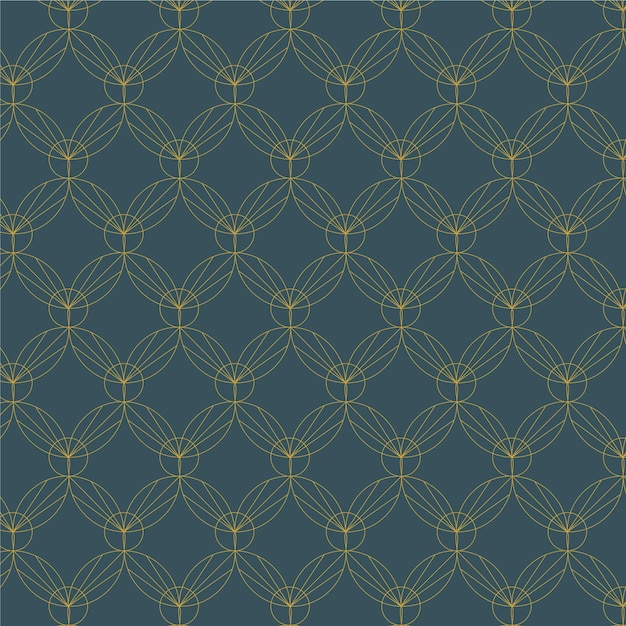 Flat design geometric art deco wallpaper