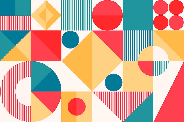 Flat design geometric background