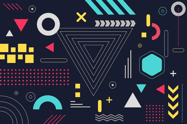 Flat design geometric background