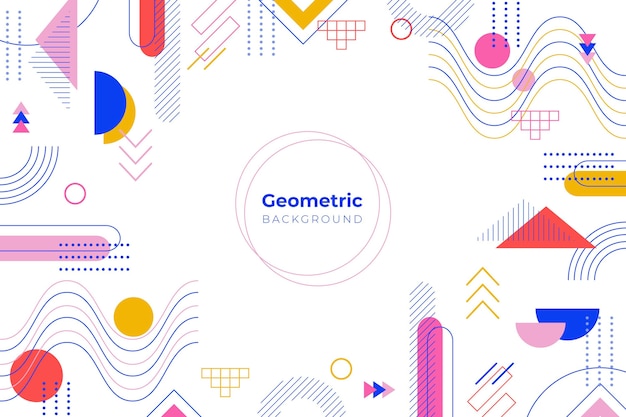 Flat design geometric background