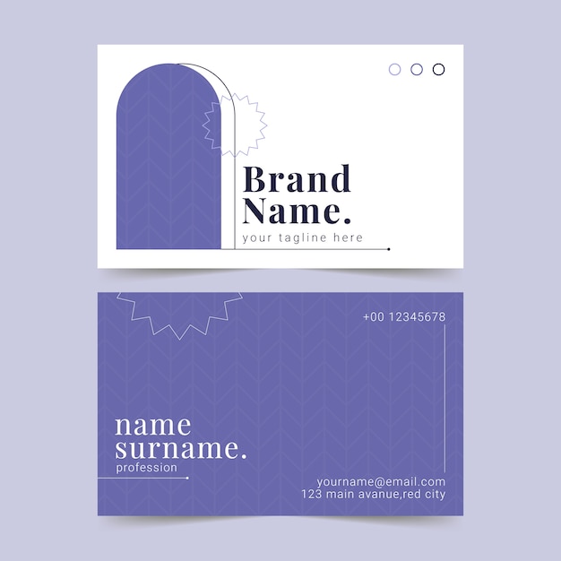 Flat design geometric business card