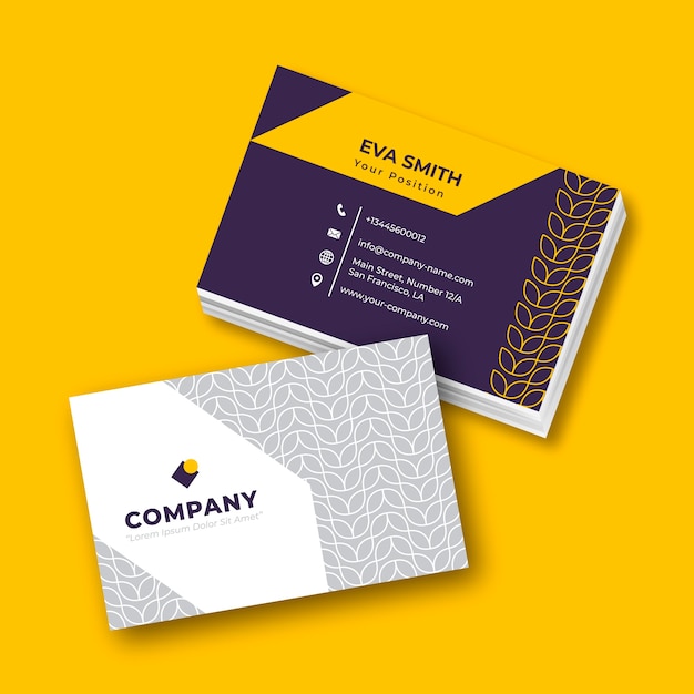 Flat design geometric business card