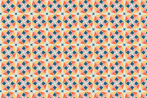 Flat design geometric mosaic pattern