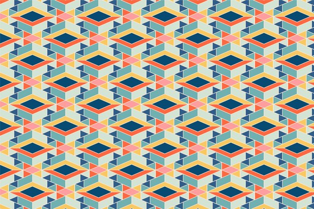 Flat design geometric mosaic pattern